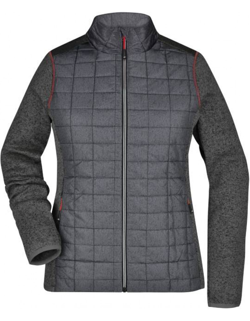 Jachetă hibridă tricotată pentru femei, fără glugă